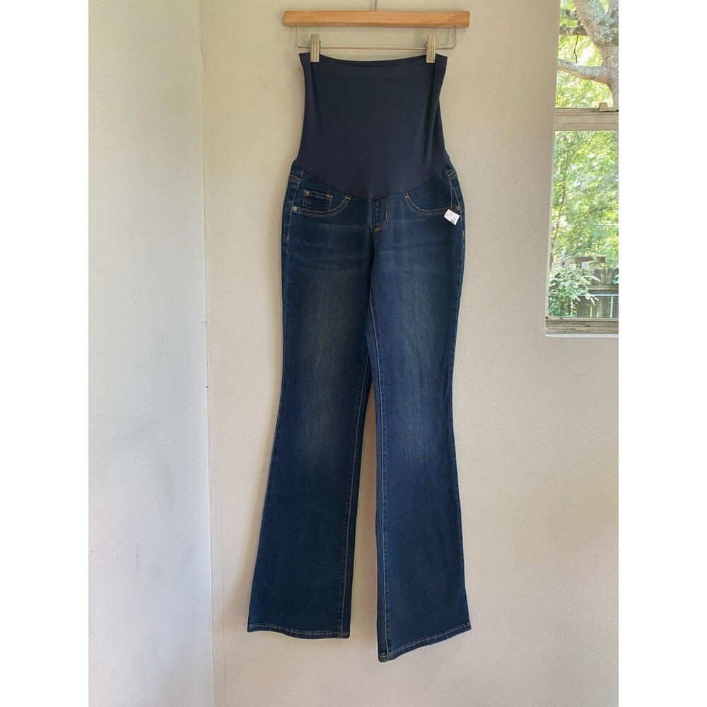 NEW Motherhood Maternity Indigo Blue Jeans Bootcut XS Secret fit Stretch
